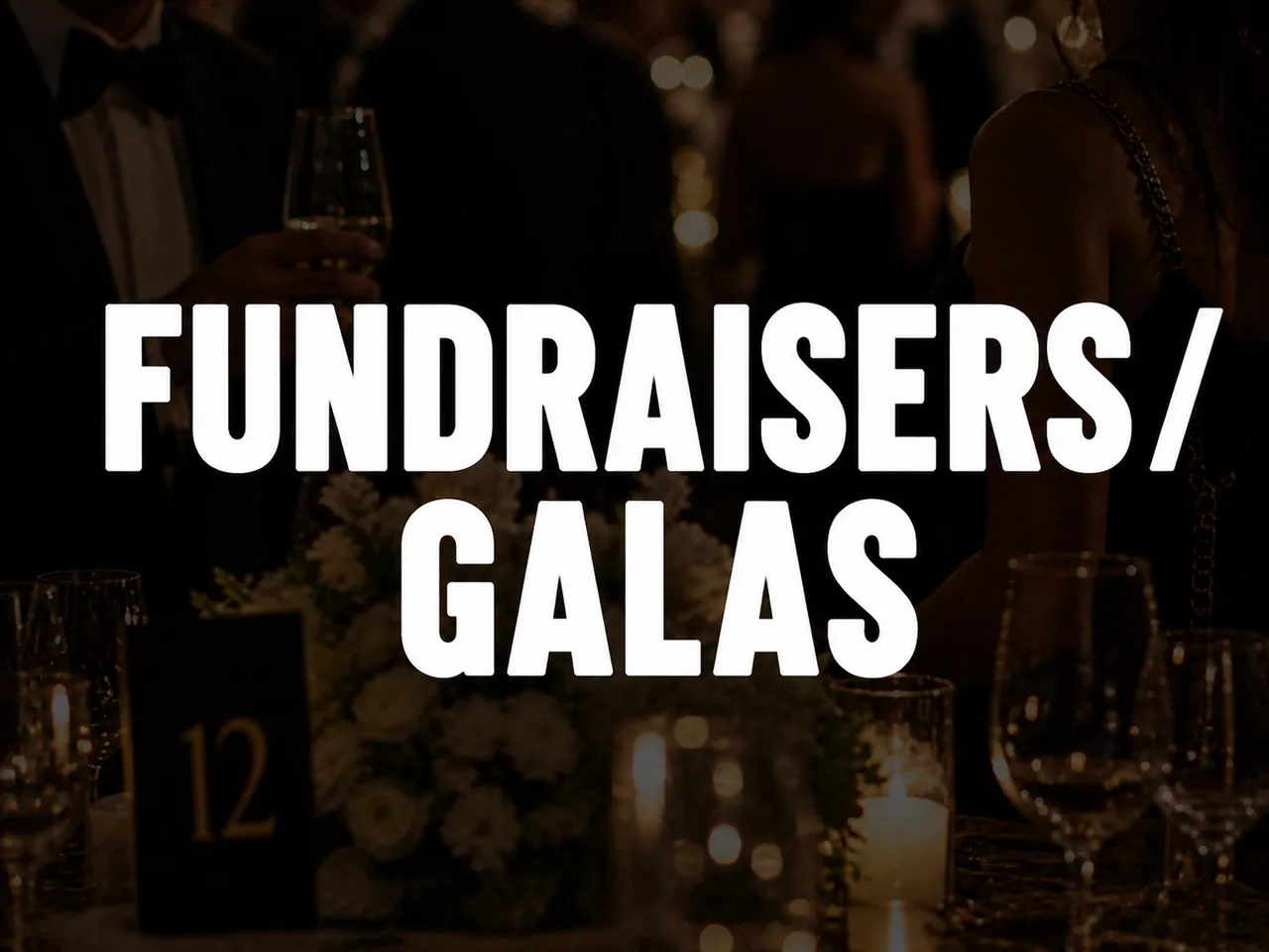 Fundraisers / Galas at Venue 412 — click to view layouts, capacity, and pricing details.
